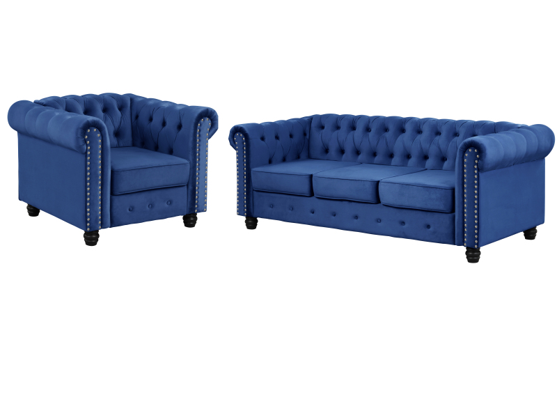 Chesterfield Furniture Sets 2 Pieces - Blue