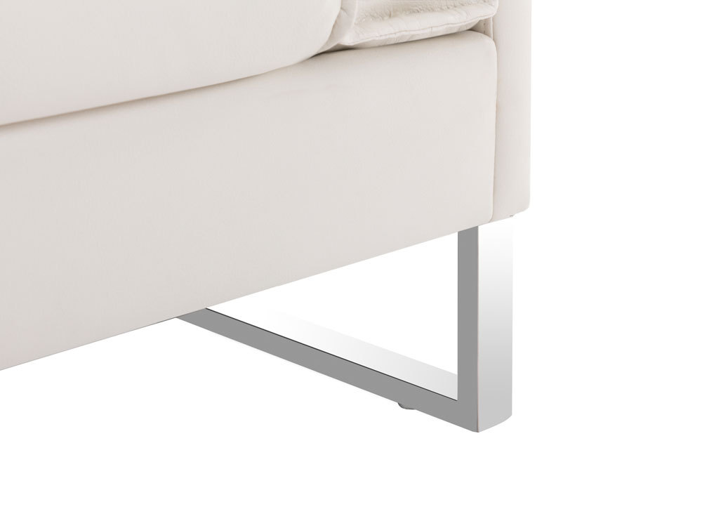 Leather Three Seat Sofa & Matching Footrest