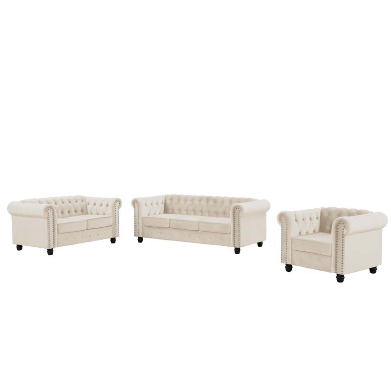 3 Pieces Chesterfield Furniture Sets