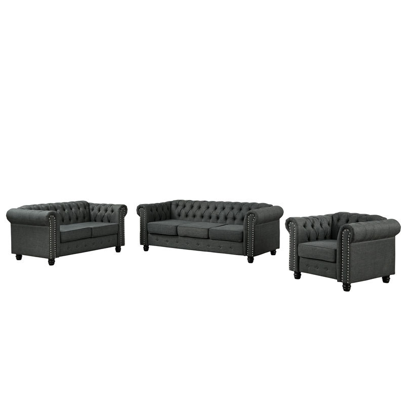 3 Pieces Chesterfield Furniture Sets