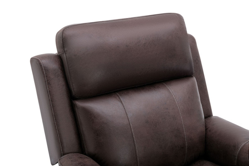 Brown Upgraded Coated Microfiber Power Reclining Chairs for Living Room Bedroom, USB Charge Port Included