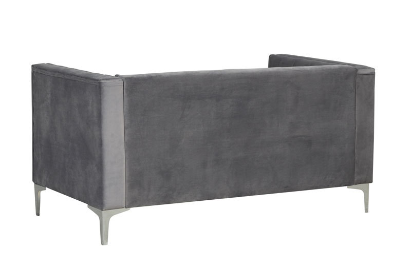 3 Pieces Modern Channel Tufted Velvet Living Room Sets
