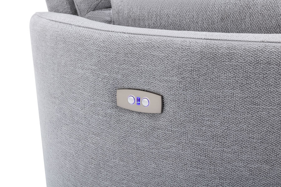 Grey Upgraded Unique Design Power Reclining Chairs with USB Ports for Living Room Bedroom, Pillows Included