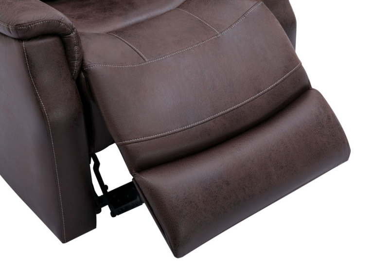 Brown Upgraded Coated Microfiber Power Reclining Chairs for Living Room Bedroom, USB Charge Port Included