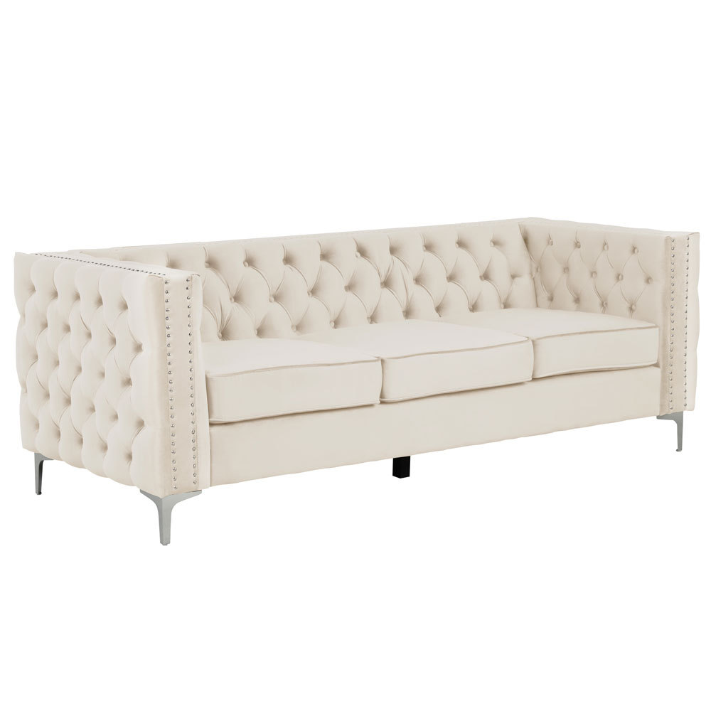 Couches for Living Room 3 Pieces Velvet