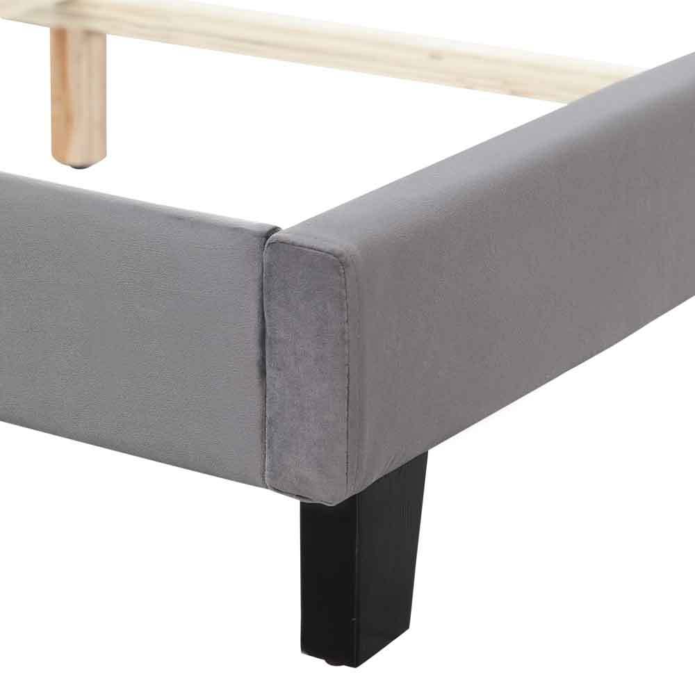 Velvet Bed Frame Box Spring Needed -Queen