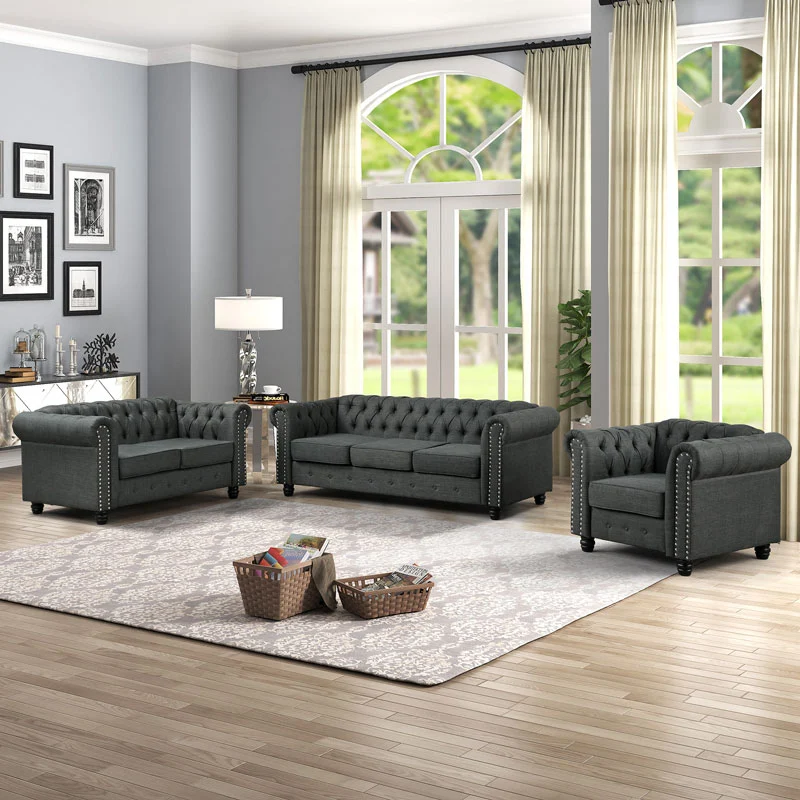 3 Pieces Chesterfield Furniture Sets