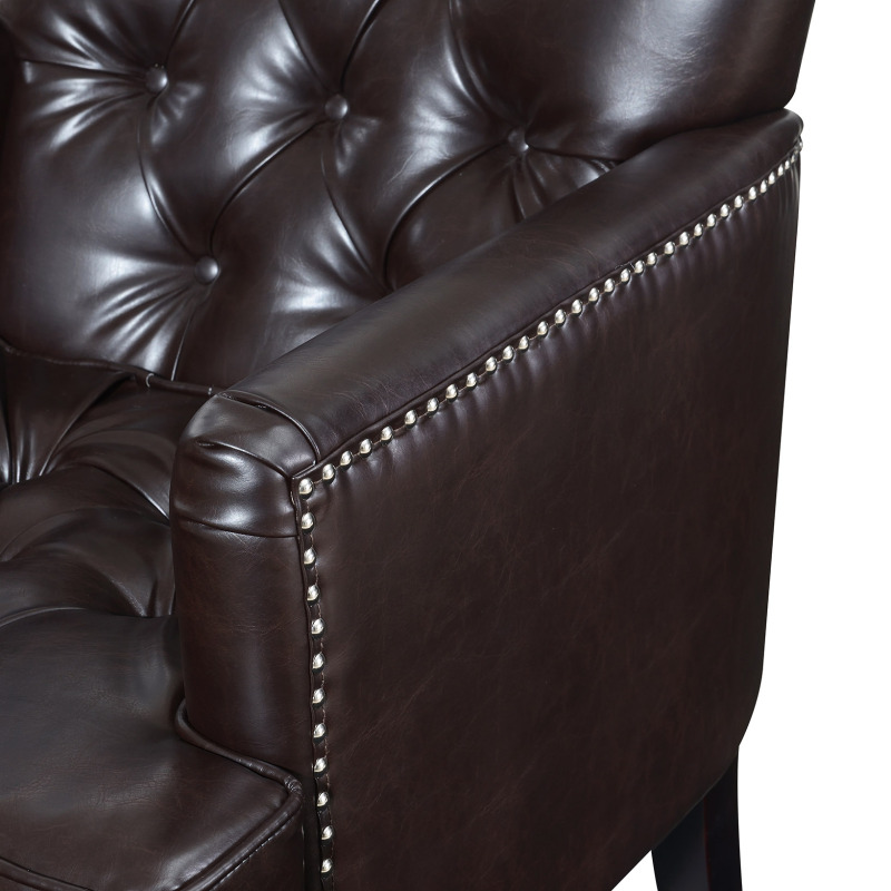 Leather Club Chair Brown