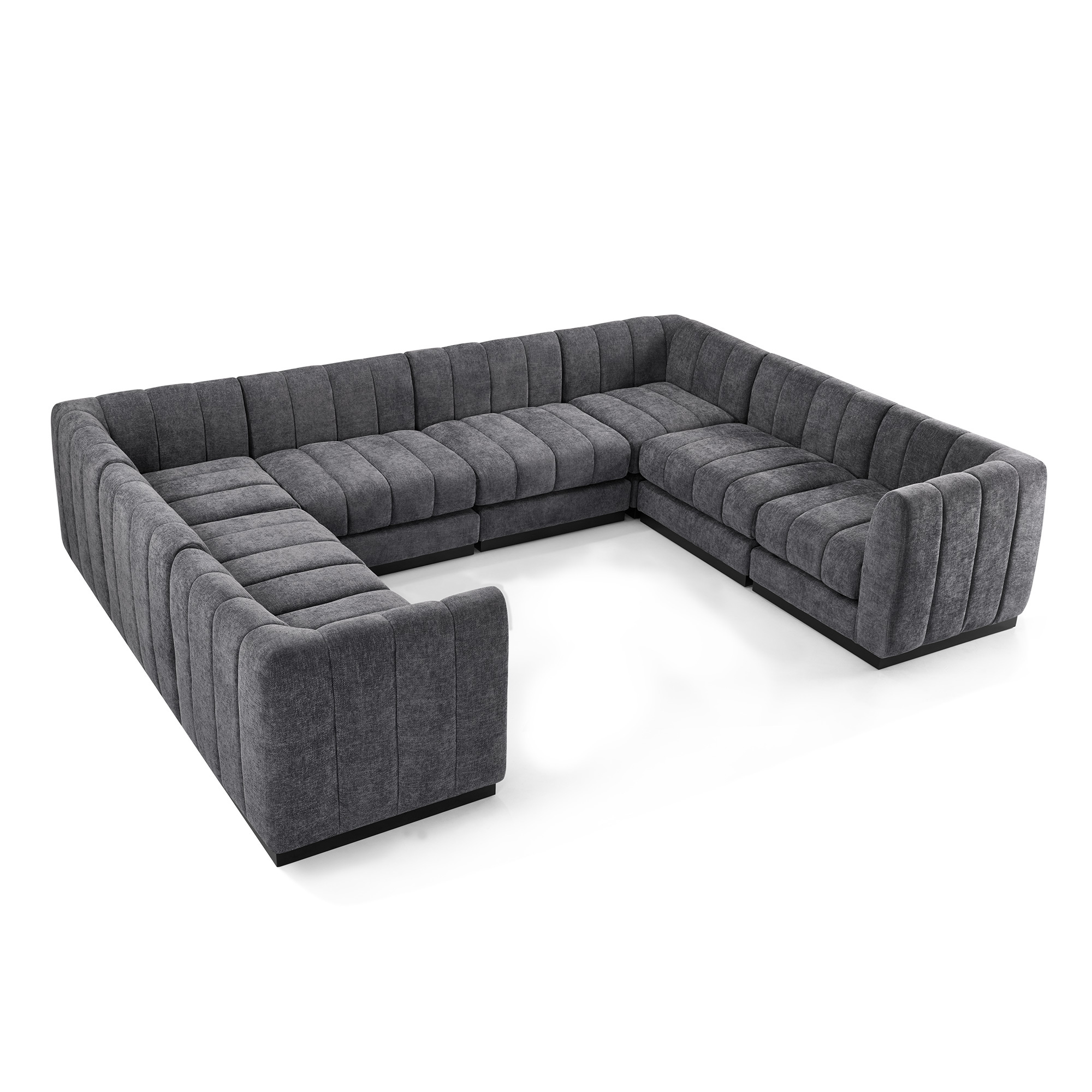 Convertible U-Shape Modular Sectional Couch with Chaise