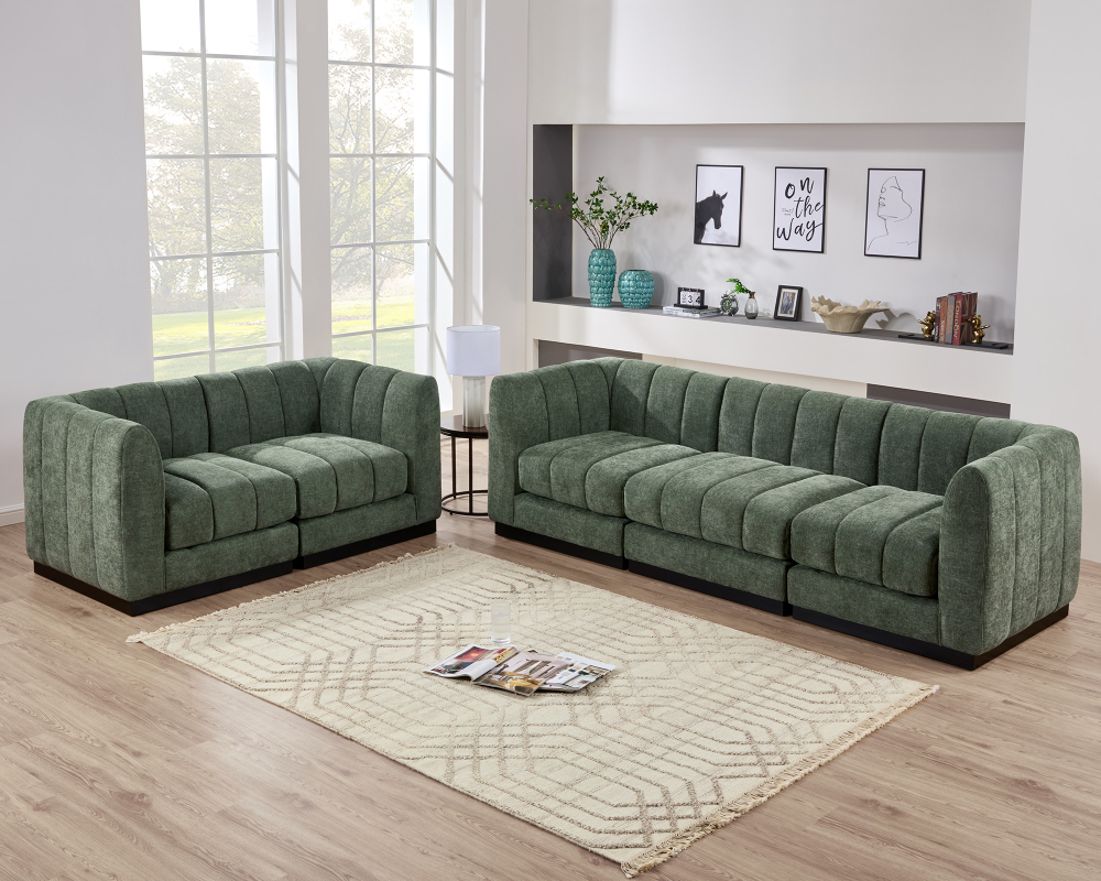 Convertible 3-seater sofa Modular combination sofa with recliner