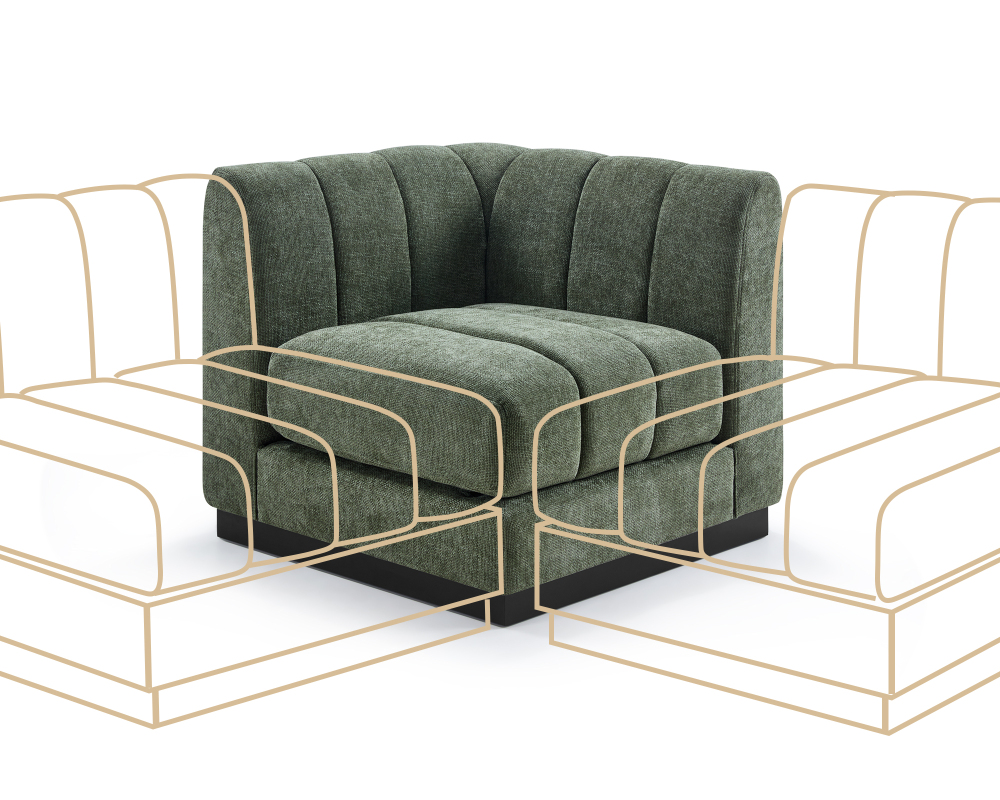 1 Piece Chenille Fabric DIY Modular Sofa Seat