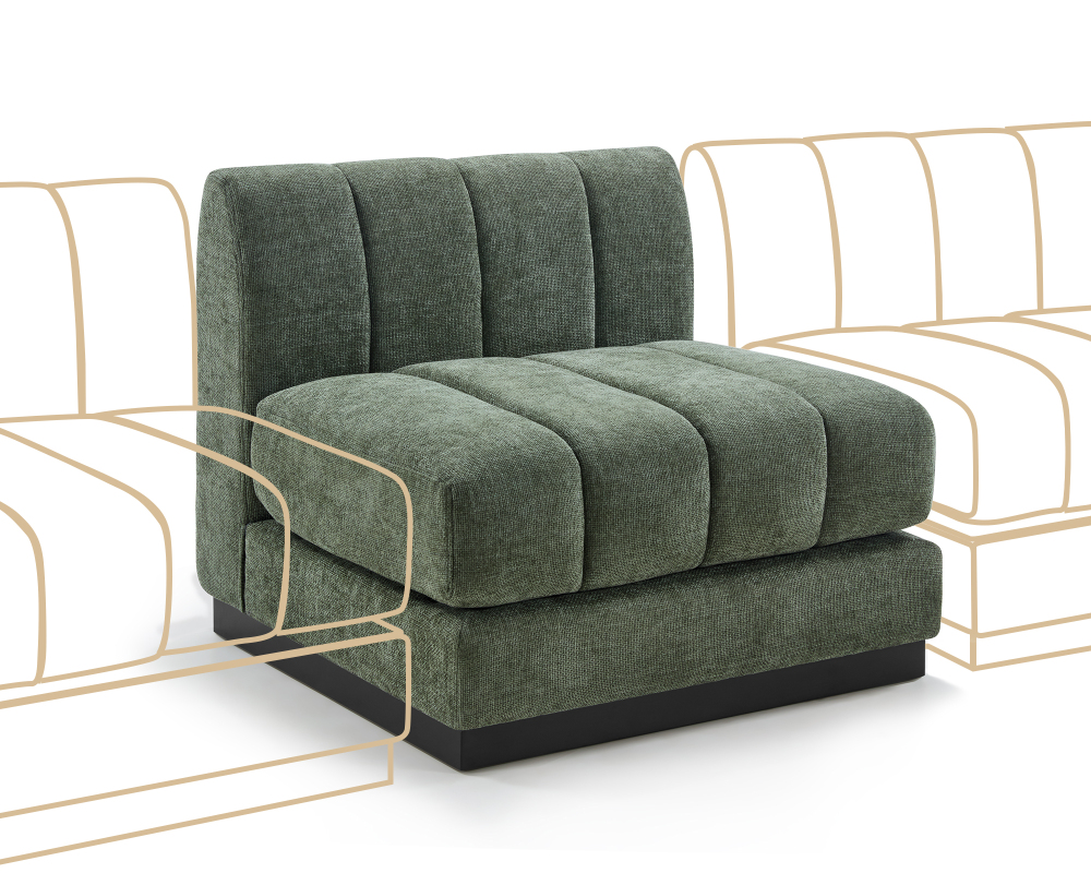1 Piece Chenille Fabric DIY Modular Sofa Seat