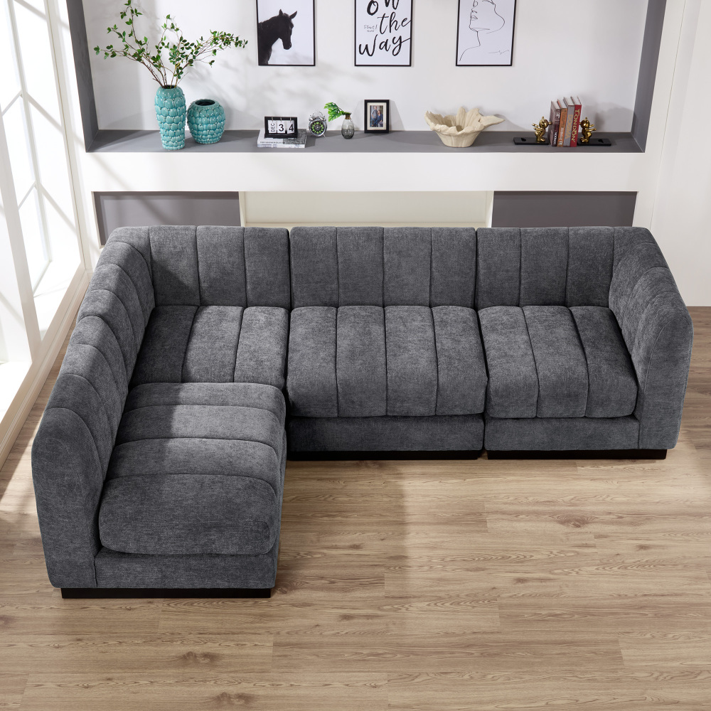 Convertible U-Shape Modular Sectional Couch with Chaise
