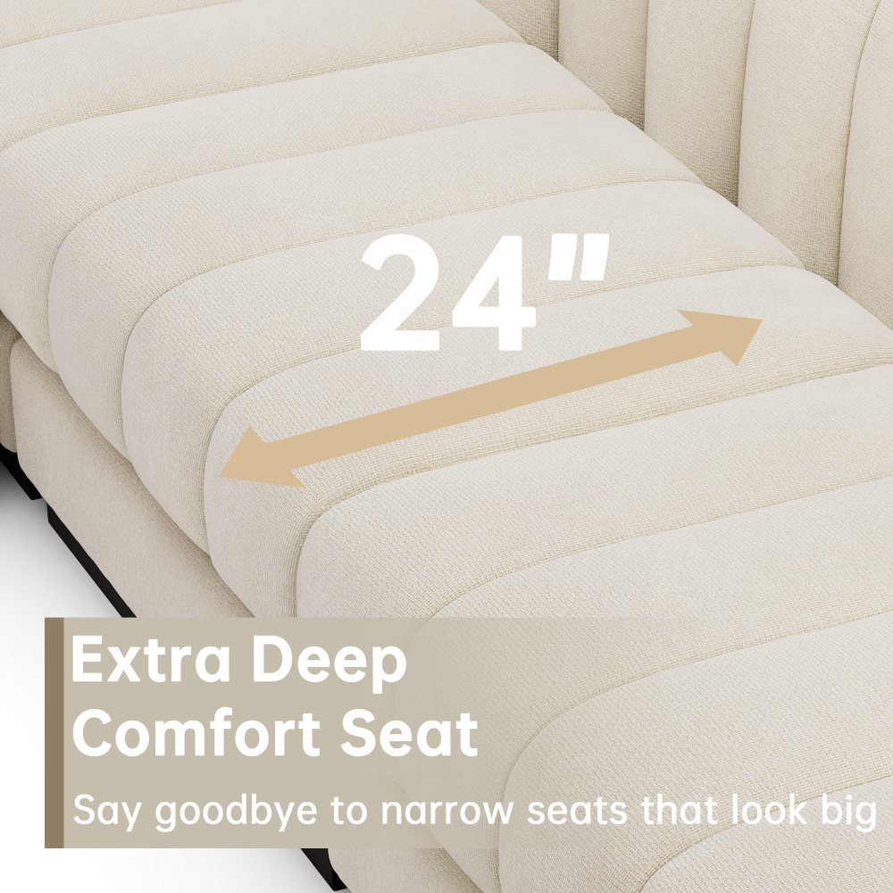 Convertible U-Shape Modular Sectional Couch with Chaise