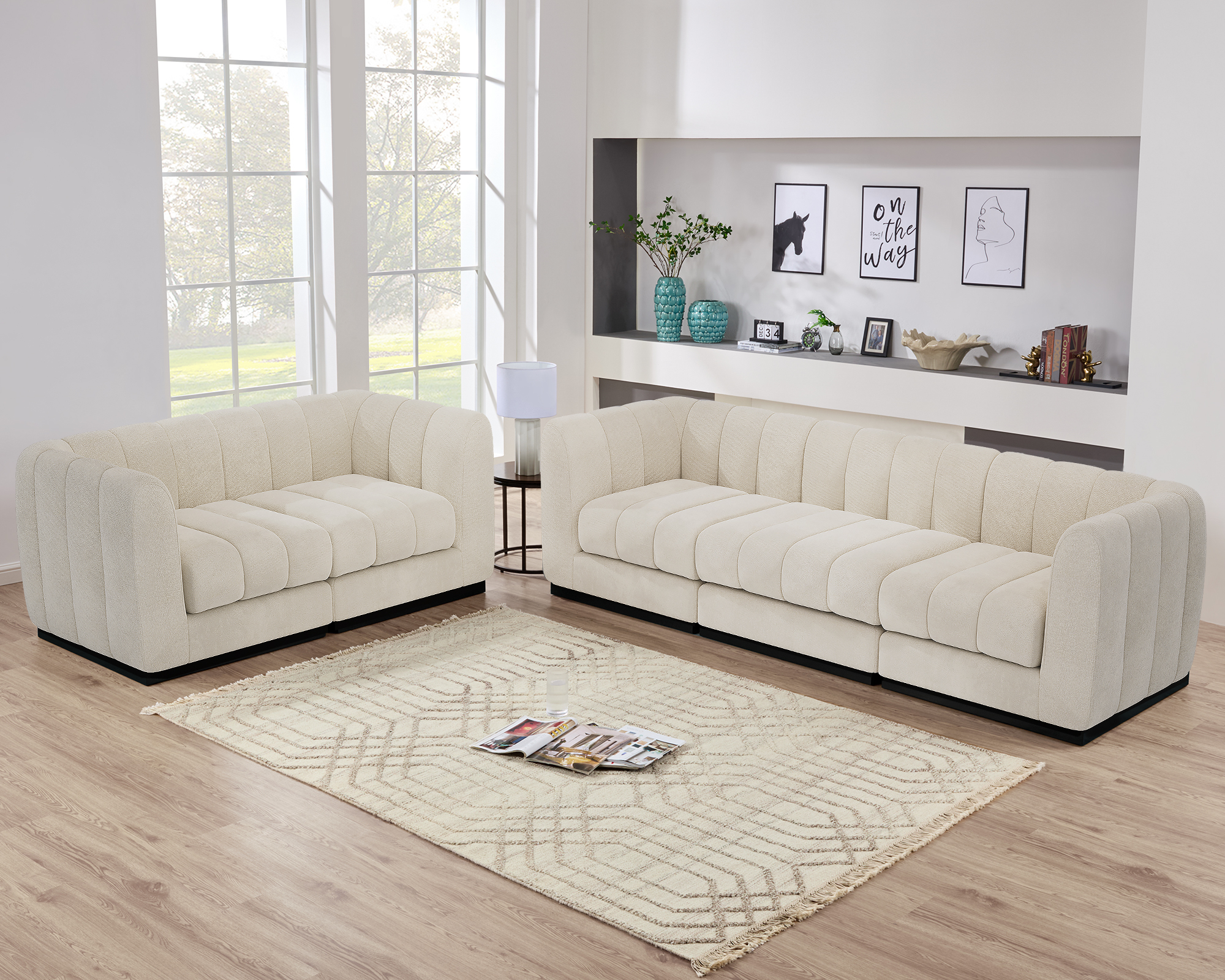 1 Piece Chenille Fabric DIY Corner Modular Sofa Seat