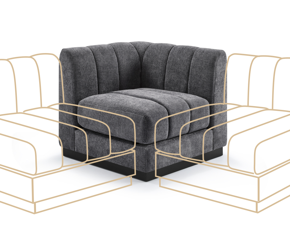 1 Piece Chenille Fabric DIY Modular Sofa Seat