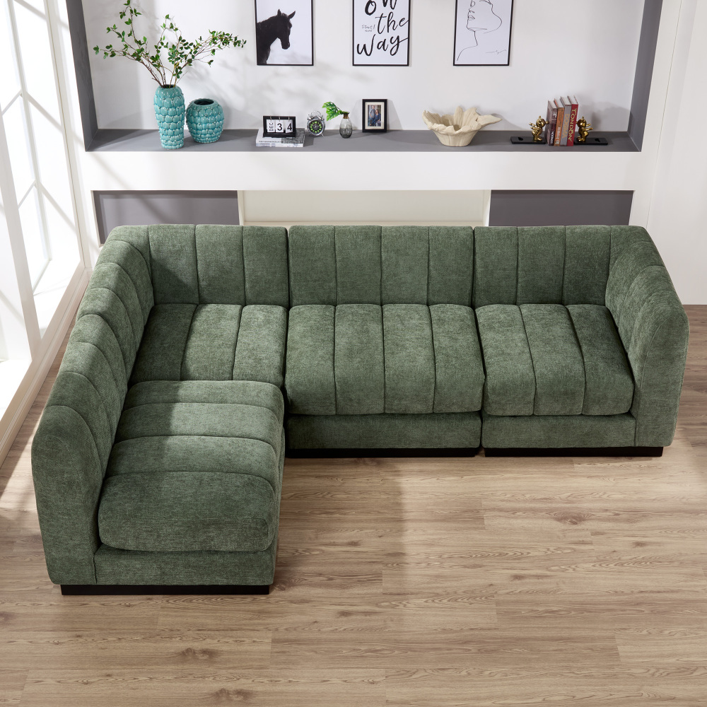 Convertible U-Shape Modular Sectional Couch with Chaise