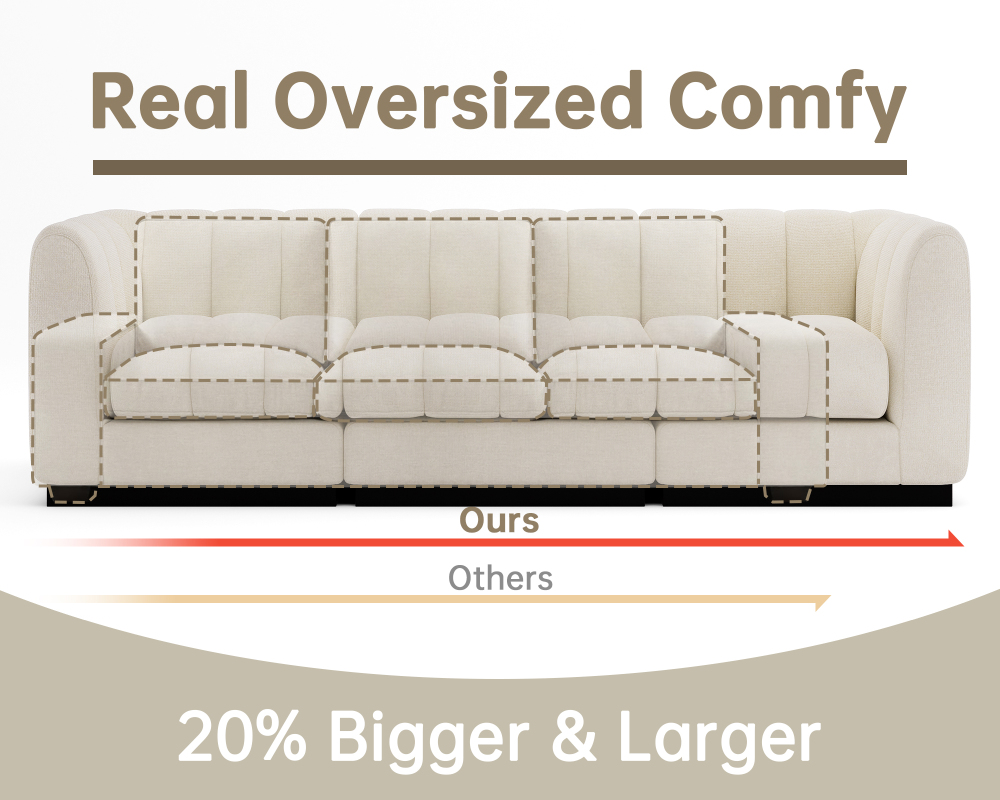 Convertible U-Shape Modular Sectional Couch with Chaise