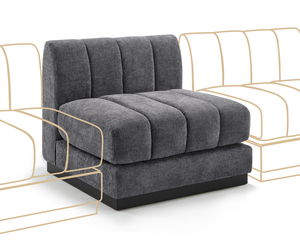 1 Piece Chenille Fabric DIY Modular Sofa Seat