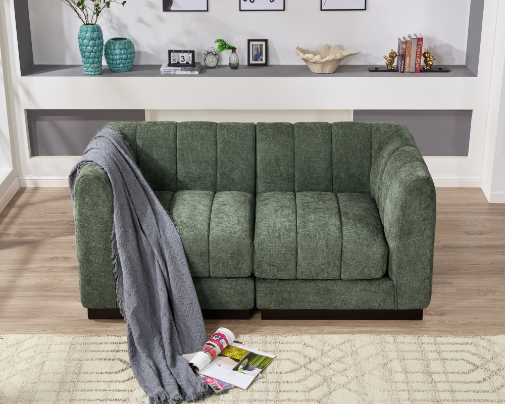 1 Piece Chenille Fabric DIY Corner Modular Sofa Seat