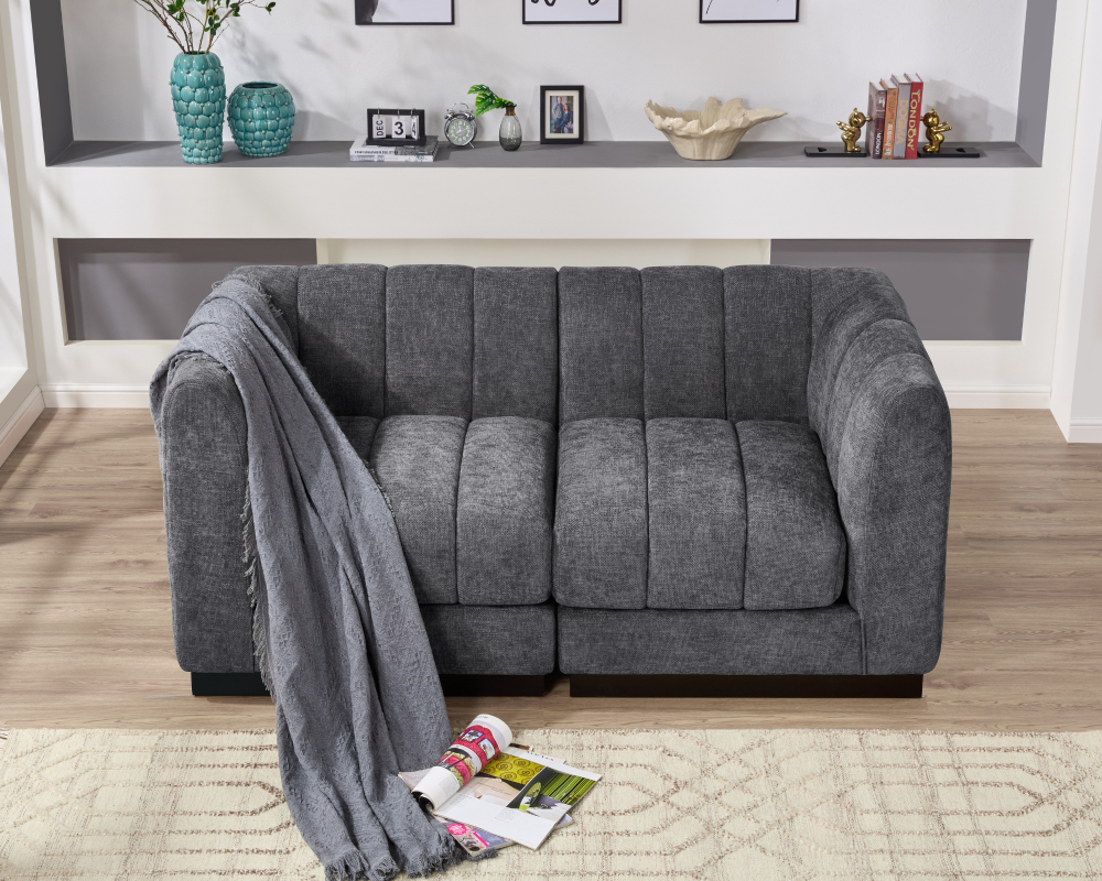 1 Piece Chenille Fabric DIY Corner Modular Sofa Seat