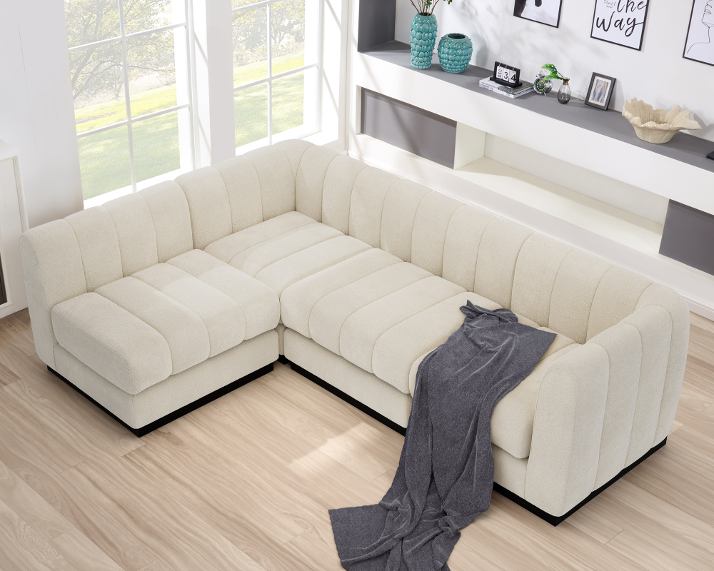 Convertible U-Shape Modular Sectional Couch with Chaise