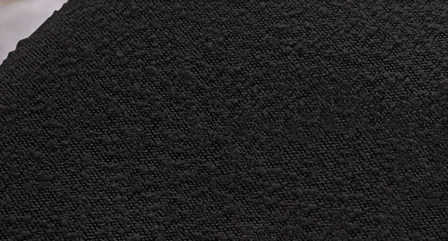 BLACK Lamb's Wool-Like Boucle Fabric Bar Stools Set of 2 with Mid-Century Modern Upholstered Seats for Cafe, Kitchen Island