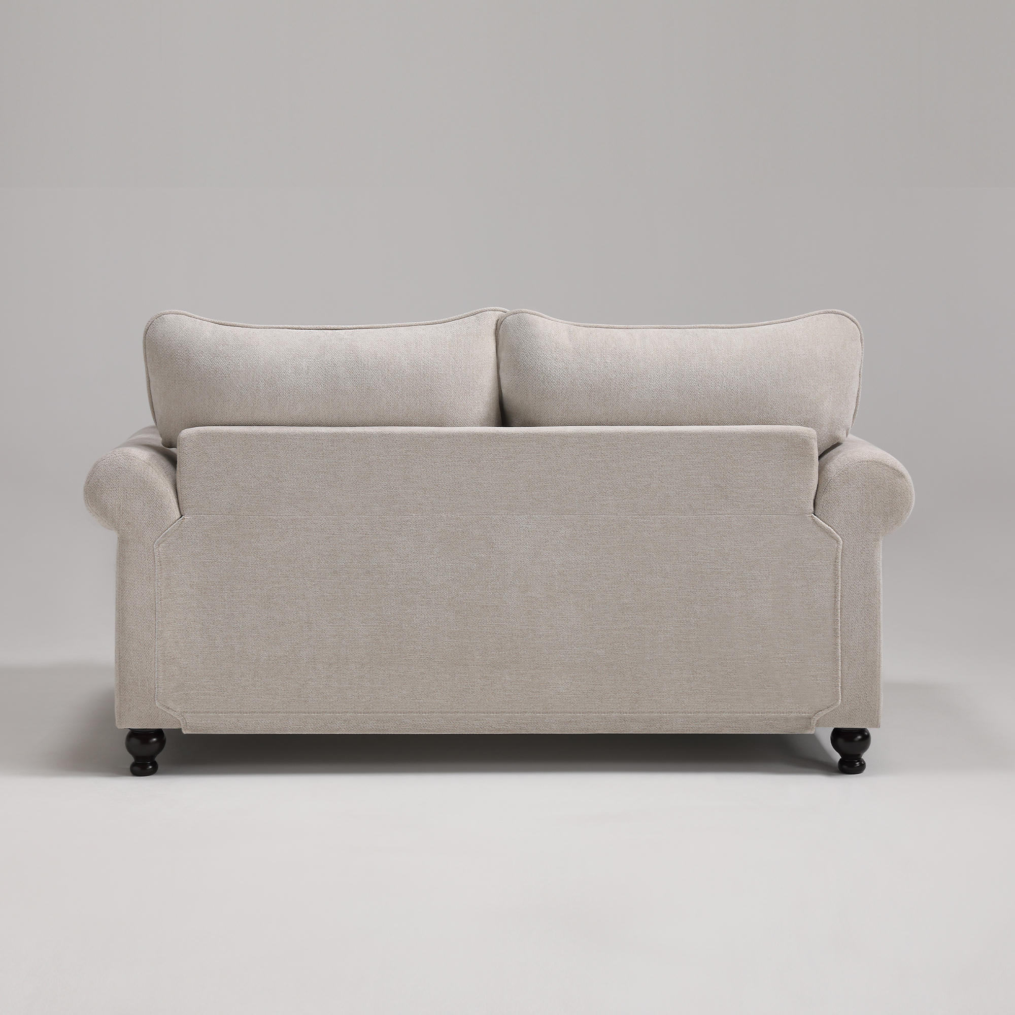 64 in. Chesterfield Couch Beige Chenille 2-Seater Loveseat with Rolled Arm Comfort Nailhead Sofa for Living Room