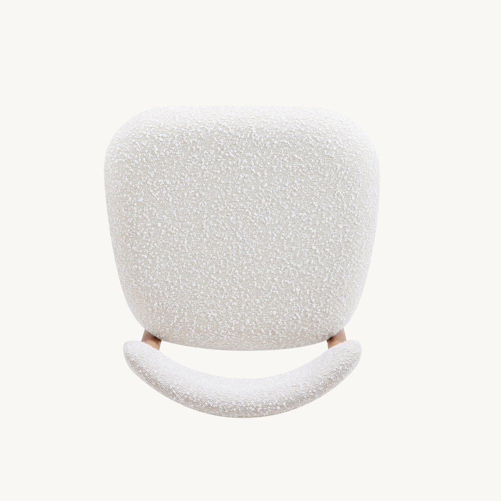 Boucle Counter Height Bar Stool for Kitchen Island, Dining Room Metal Armless Chair Upholstered Barstools Set of 4