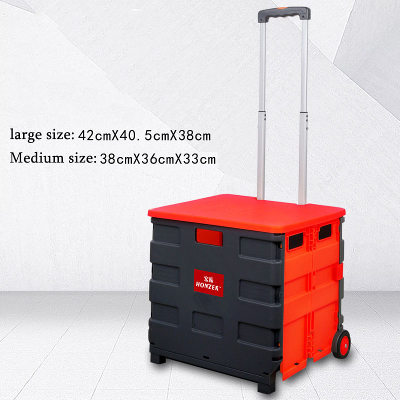 Everreal customized foldable supermarket trolley shopping box with wheels