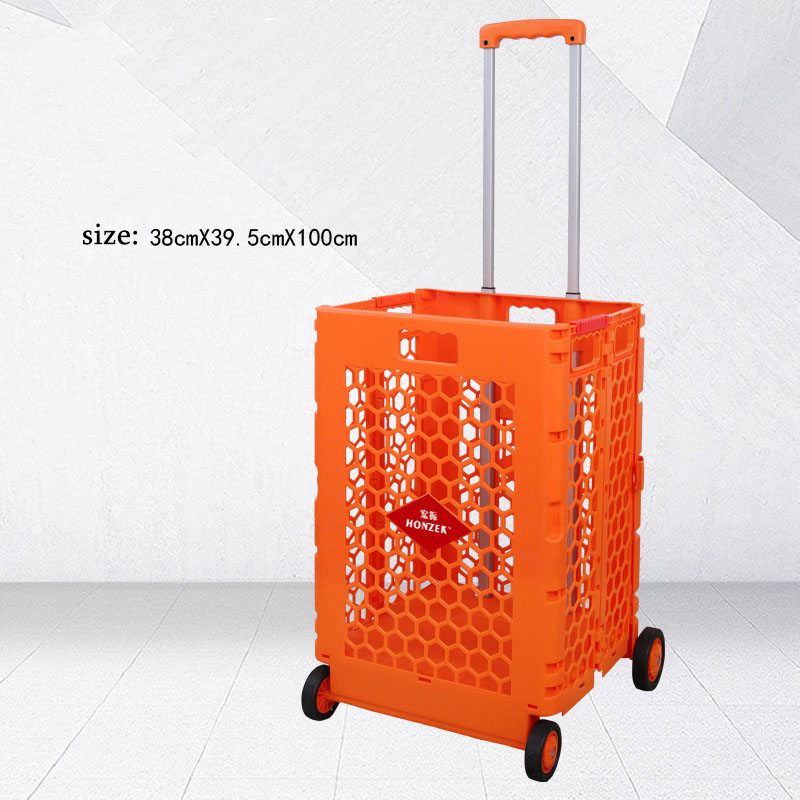 Everreal customized foldable supermarket trolley shopping box with wheels