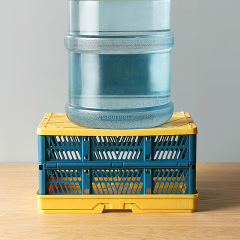 Everreal customized foldable plastic shopping baskets for supermarkets
