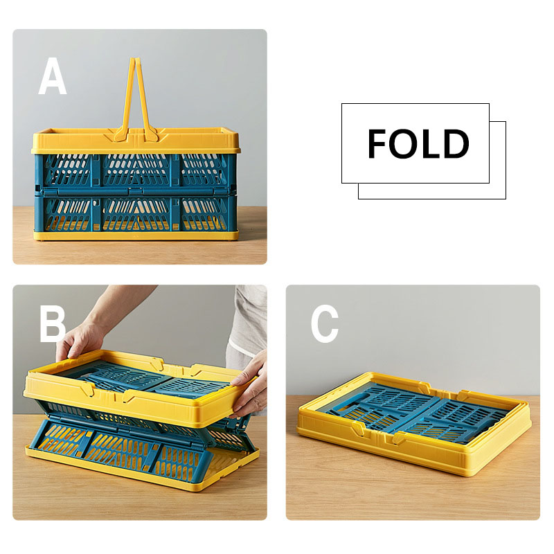 Everreal customized foldable plastic shopping baskets for supermarkets