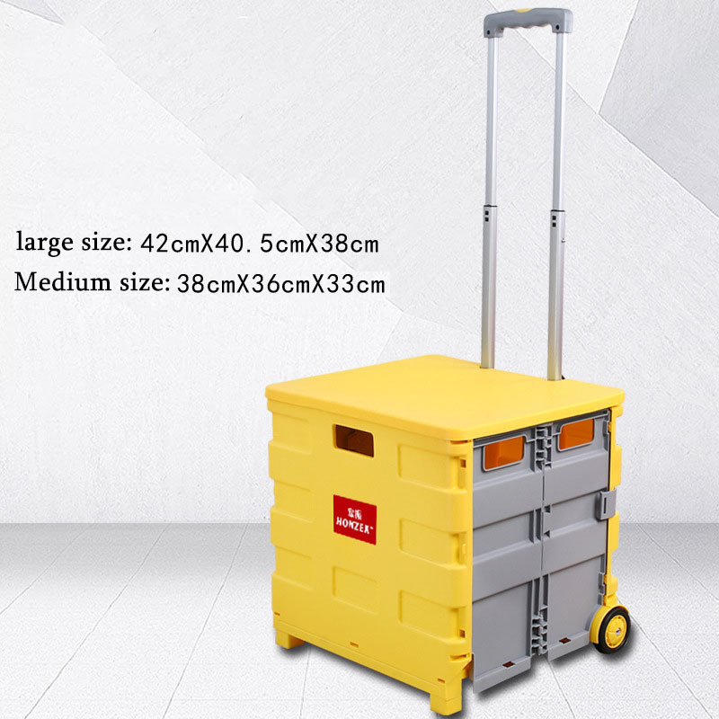 Everreal customized foldable supermarket trolley shopping box with wheels