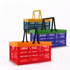 Everreal customized foldable plastic shopping baskets for supermarkets