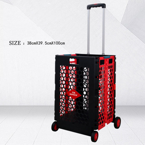 Everreal customized foldable supermarket trolley shopping box with wheels
