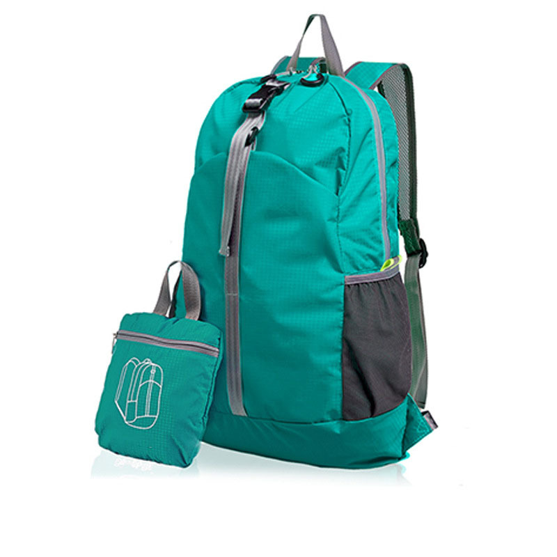 Everreal custom promotion cheap light weight polyester portable hiking foldable backpack gym bag