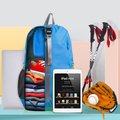 Everreal custom promotion cheap light weight polyester portable hiking foldable backpack gym bag