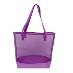 Reusable Mesh Clear Transparent PVC Tote Bag Beach Shoulder Shopping Bag