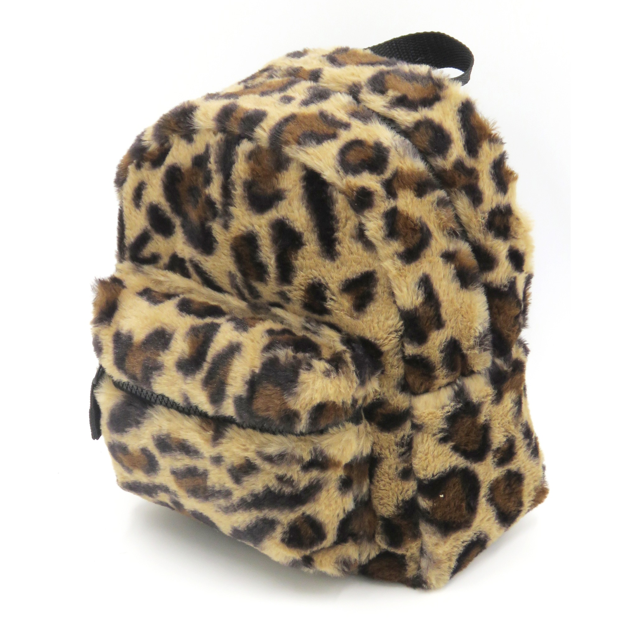 Leopard Print Mini Plush Backpack for Kids