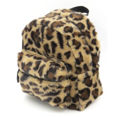 Leopard Print Mini Plush Backpack for Kids