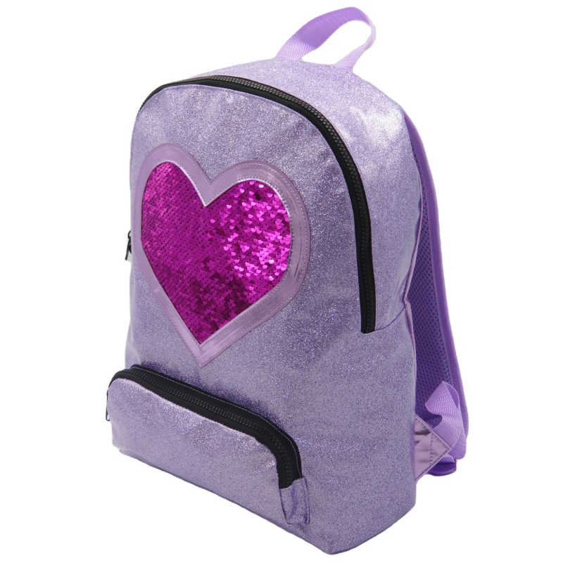 Shiny PET Sequin Light Backpack School Bags for Girls
