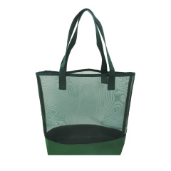 Reusable Mesh Clear Transparent PVC Tote Bag Beach Shoulder Shopping Bag