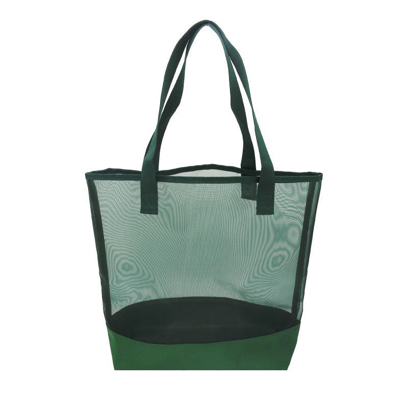 Reusable Mesh Clear Transparent PVC Tote Bag Beach Shoulder Shopping Bag