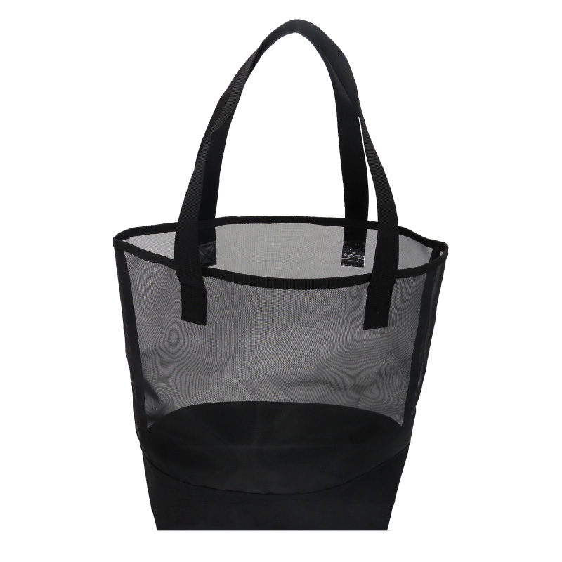 Reusable Mesh Clear Transparent PVC Tote Bag Beach Shoulder Shopping Bag