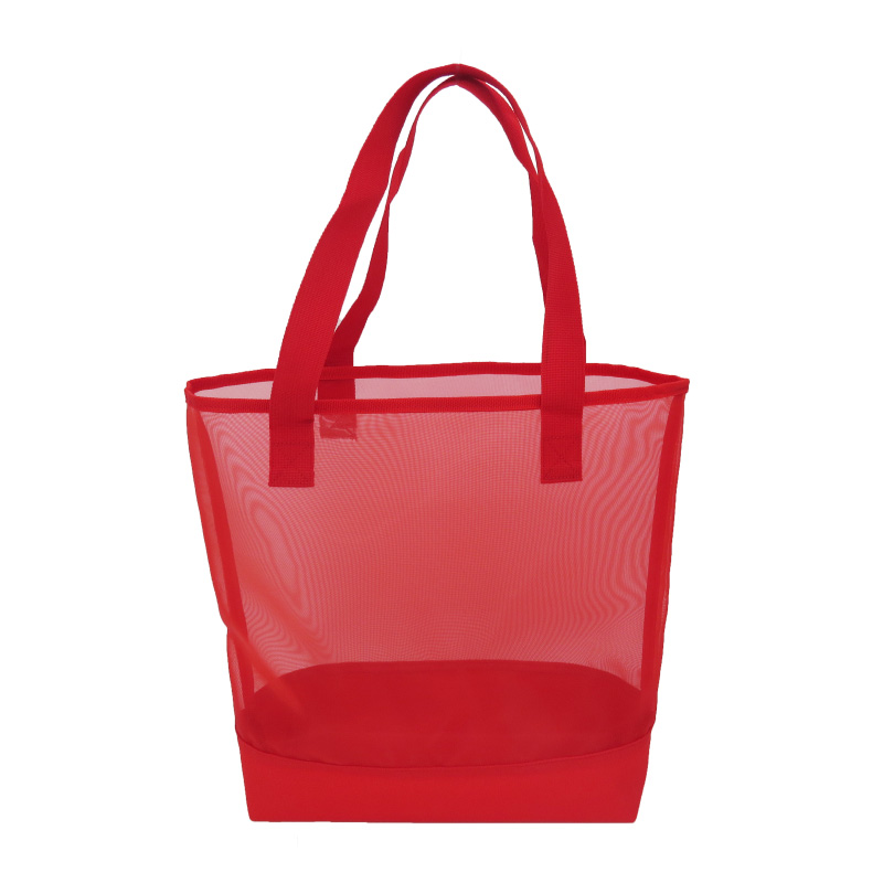 Reusable Mesh Clear Transparent PVC Tote Bag Beach Shoulder Shopping Bag