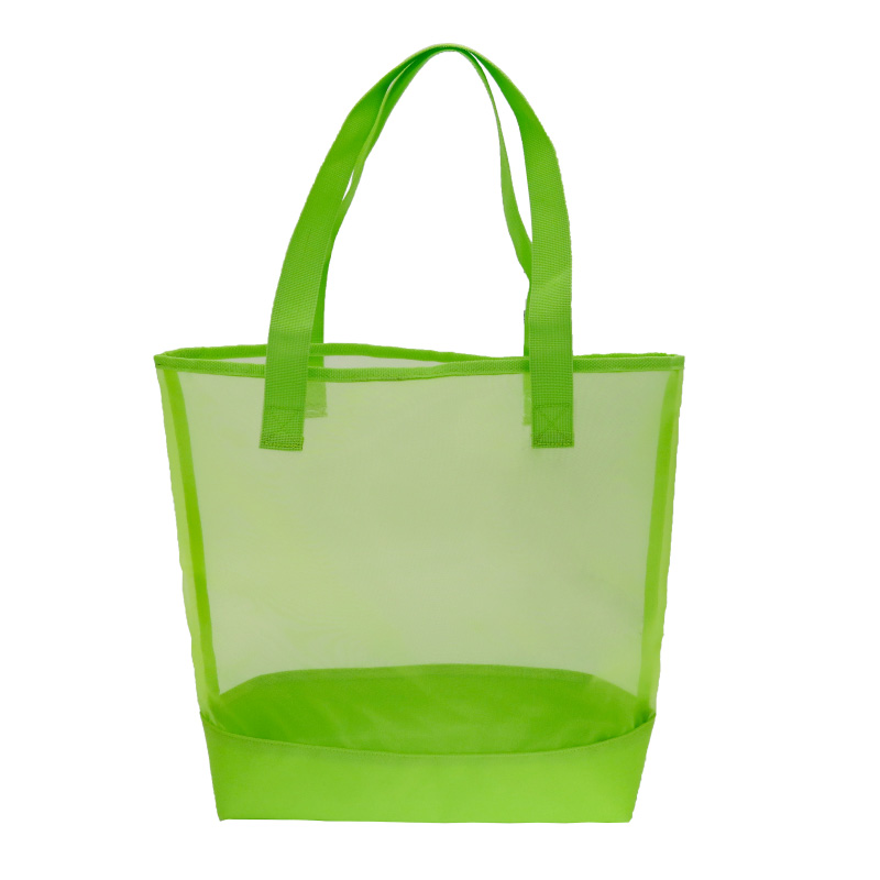 Reusable Mesh Clear Transparent PVC Tote Bag Beach Shoulder Shopping Bag