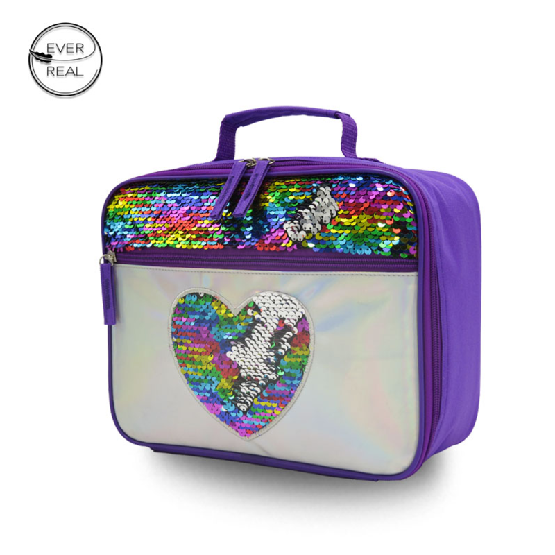 Beautiful Reusable Sequins Insulated Lunch Bags