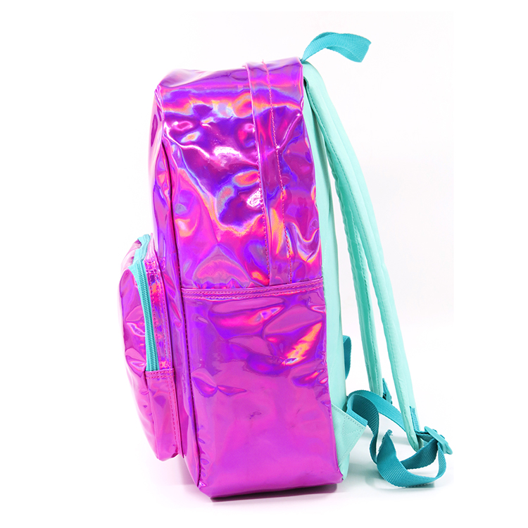 Pink Glitter Holographic Backpack for Girls