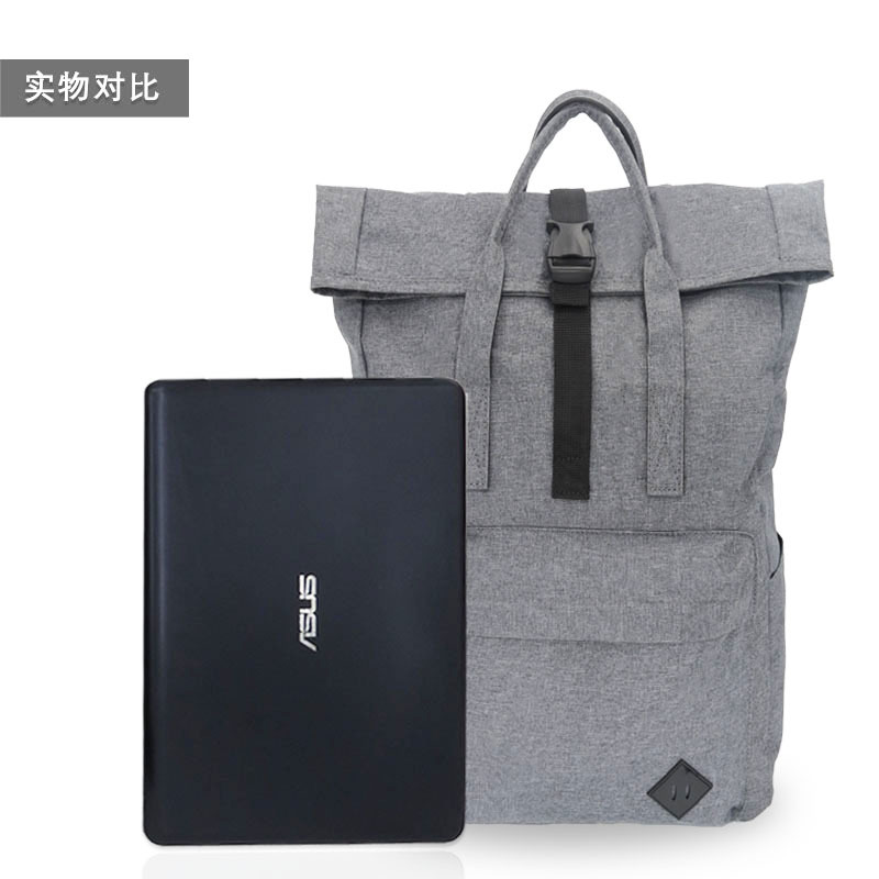 Durable Roll Top Laptop Backpack Bag for Women